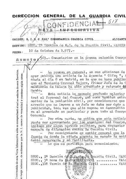 Vista previa de la primera página de 23F_11._Nota_Informativa_repercusion_prensa_arresto_Tejero_antes_1981
