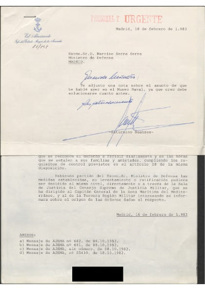 Vista previa de la primera página de Carpeta_21802_Secreto_comunicando_levantamiento_de_incomunicacion_de_Tejero